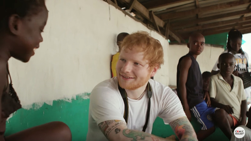 Ed Sheeran meets with a girl who lost her father to the Ebola virus
