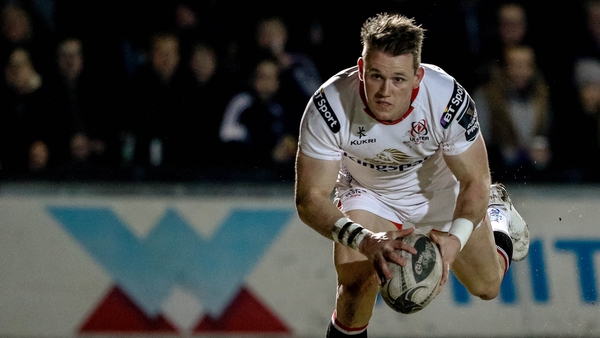 Craig Gilroy goes over for the opening try