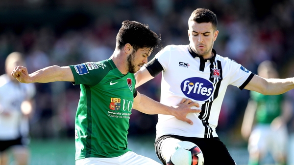 Cork's Jimmy Keohane and Michael Duffy of Dundalk