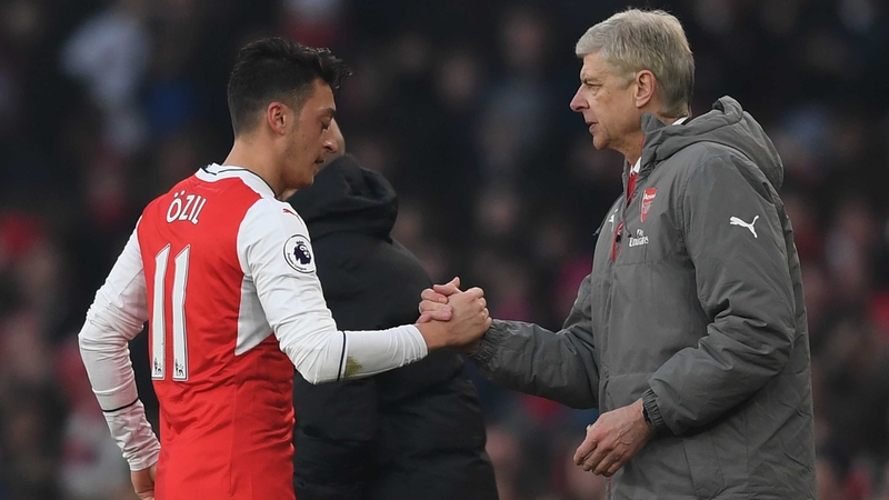 Mesut Ozil with Arsene Wenger