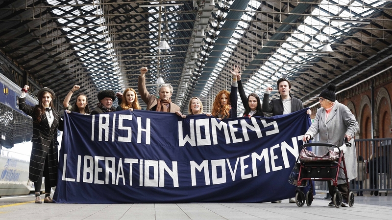 The cast of Rough Magic's muscal The Train assemble