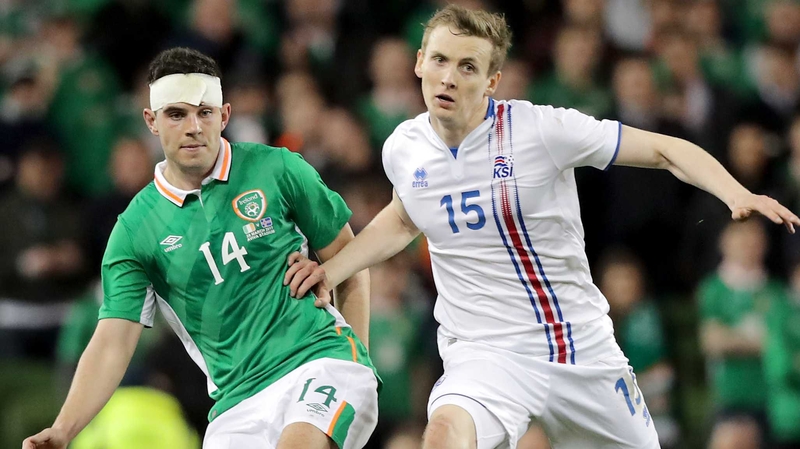 John Egan (L) started at the heart of the Irish defence