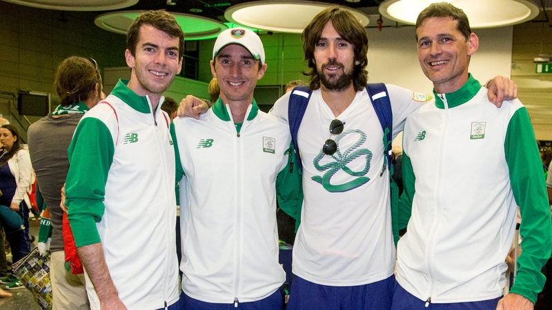 Paul McNamara (r) was part of the coaching team at last year's Rio Olympics