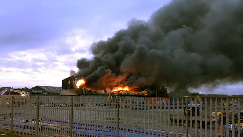 The fire is at a premises near Haggardstown