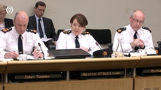 Garda Commissioner Nóirín O'Sullivan faced questions at the committee