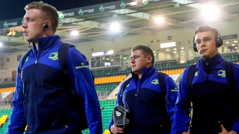 Leinster's Dan Leavy, Tadhg Furlong and Garry Ringrose