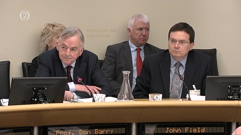 UL President Professor Don Barry (L) at the Public Accounts Committee