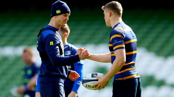 Jonathan Sexton (L) and Garry Ringrose will be aiming to create tries for Leinster
