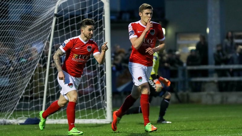 Garry Buckley celebrates his goal for Cork