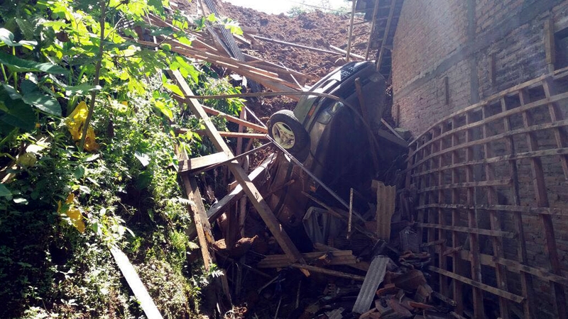 The military, police and volunteers are searching the area in the Ponorogo district, East Java, for the missing people