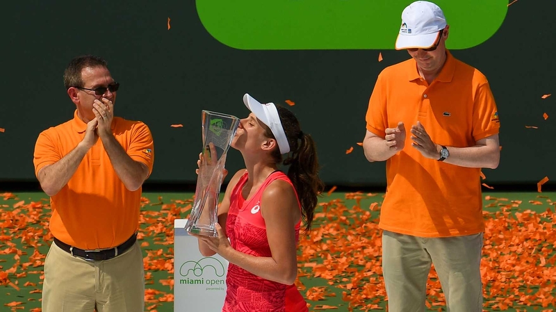 Johanna Konta savours her victory