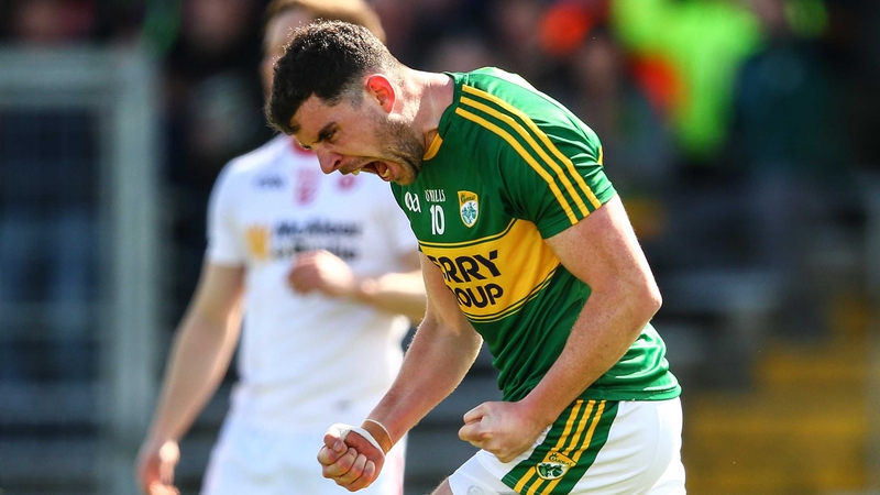 Michael Geaney celebrates his first half goal