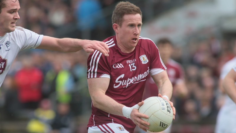 Galway's Gary Sice brings the ball forward