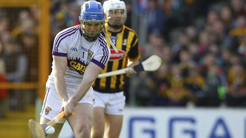 Mark Fanning strikes a penalty against Kilkenny at Nowlan Park