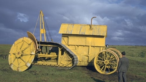 A turf cutting machine at Timahoe in north Kildare in 1962. Photo: RTÉ Stills Library