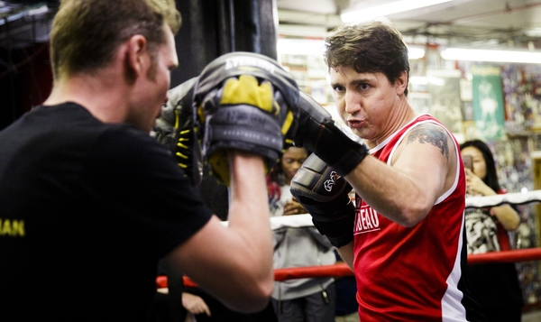 Watch out Mathew Perry. Justin Trudeau is ready to box again