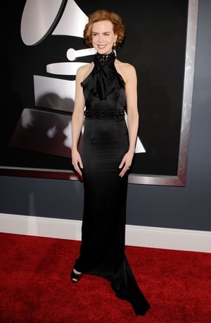Back to red hair! Nicole wore a black Prada dress to the Grammys in 2010.