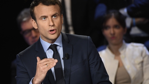 Emmanuel Macron is tied in the polls with his anti-EU rival Marine Le Pen