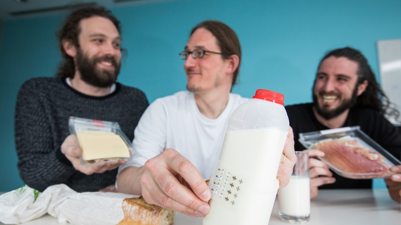 The nano-material transistors were developed by Professor Jonathan Coleman (centre) and his team at AMBER