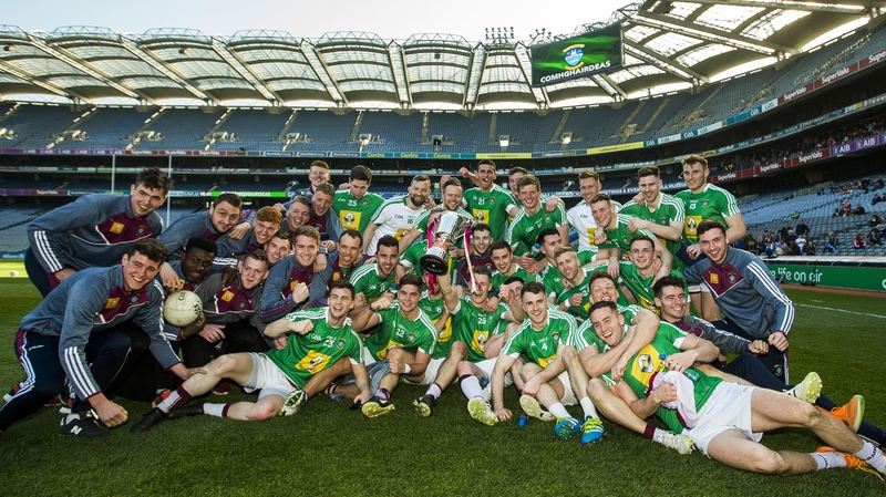 Westmeath celebrate with the trophy