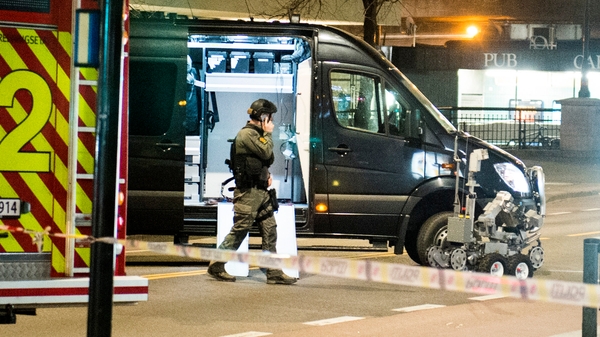 A loud bang was reported shortly after the arrival of the bomb squad