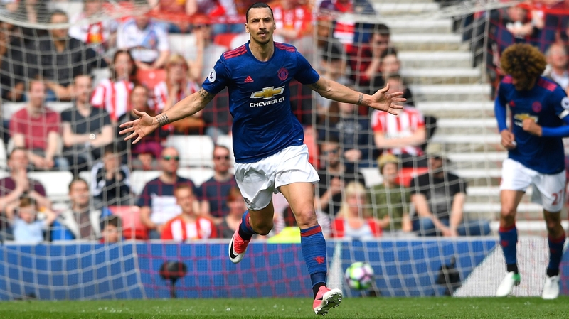 Zlatan Ibrahimovic put United 1-0 up at the break