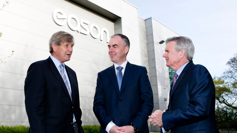 L-R: Eason Chairman James Osborne; New MD Liam Hanly; Outgoing MD Conor Whelan