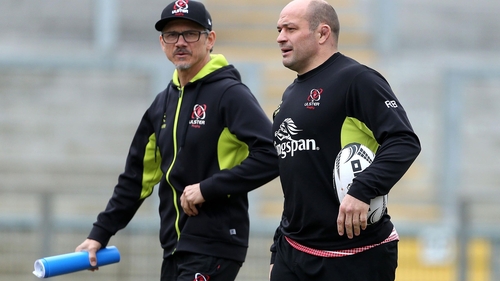 Ulster director of rugby Les Kiss (L) and Rory Best