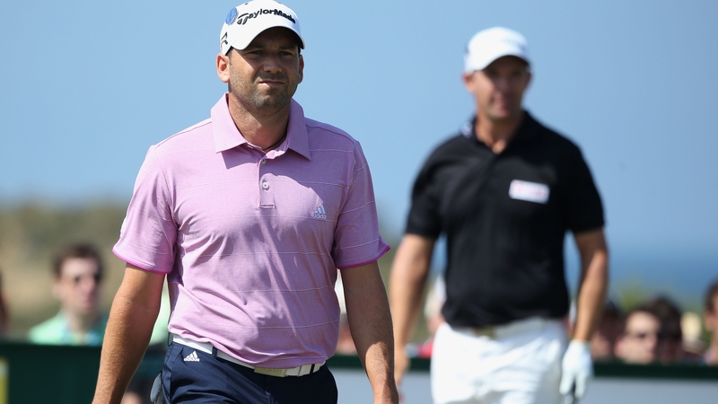 Harrington says the pair say hello through "gritted teeth"