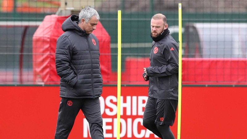 Wayne Rooney trained at Carrington this morning