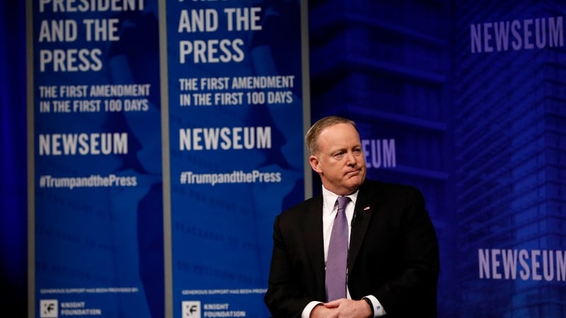 Sean Spicer said he had let the President down