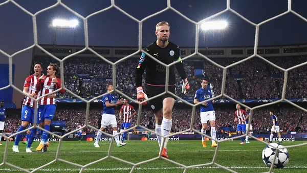 Kasper Schmeichel was unhappy with the penalty decision that handed Atletico a 1-0 win