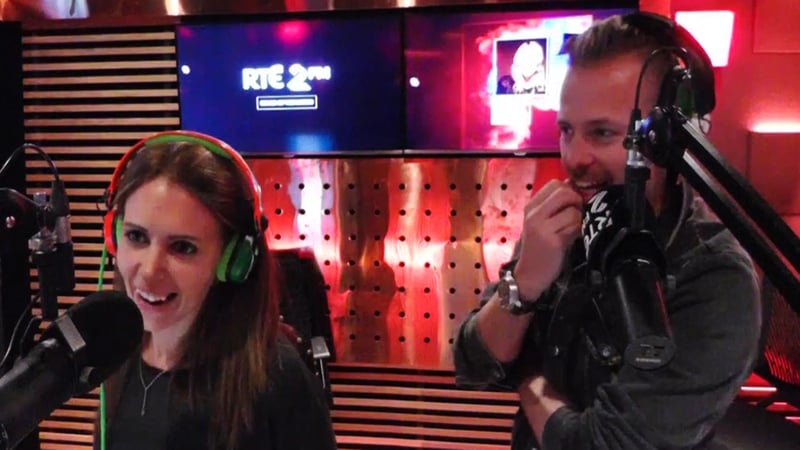Jenny Greene with co-host Nicky Byrne - "Nicky doesn't care what it's called, same as I don't care"