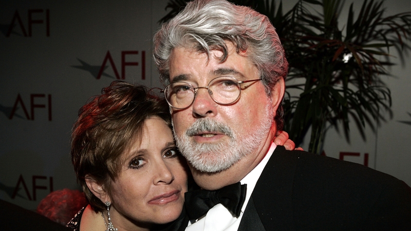 Carrie Fisher and George Lucas (pictured in 2005) - "We'll all love her forever and ever"