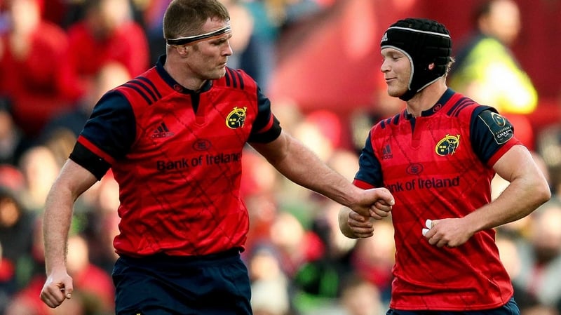 Donnacha Ryan, left, and Tyler Bleyendaal both return to the Munster team