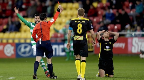John Russell was sent off for Sligo