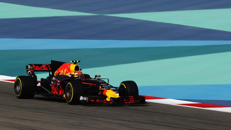 Max Verstappen at the Bahrain International Circuit earlier today