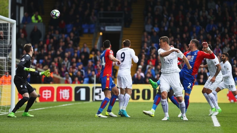 Robert Huth heads Leicester in front
