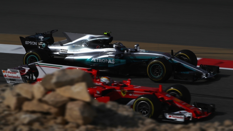 Valtteri Bottas passes Sebastian Vettel