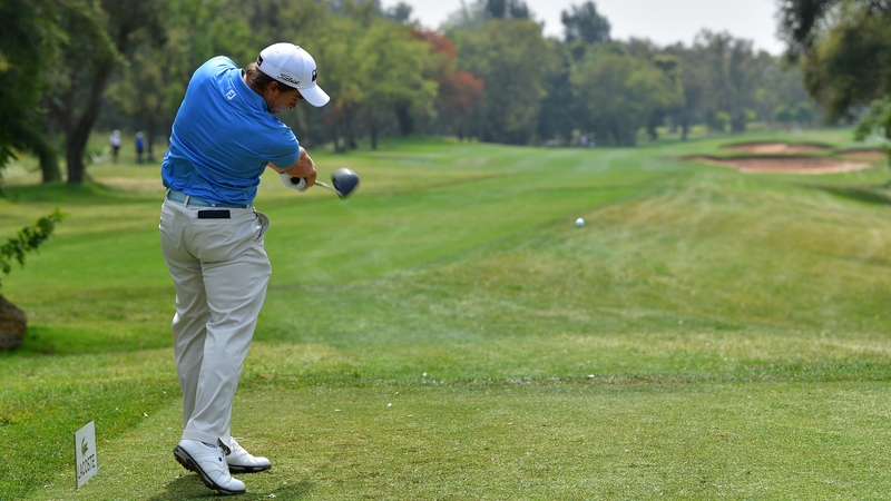 Paul Dunne in action during his third round in Morocco