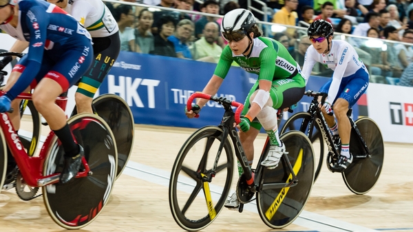 Lydia Gurley on the track in Ireland colours