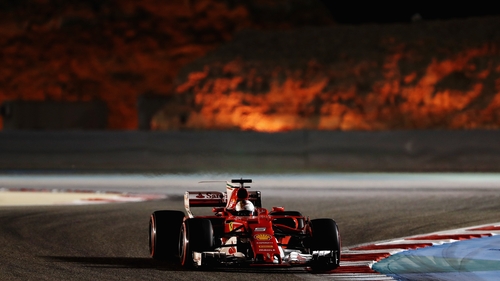 Sebastian Vettel on his way to victory