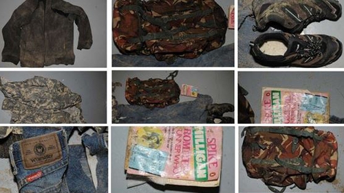 Photographs of the man's clothes and possessions were released last week