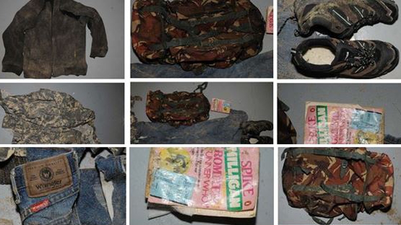 Gardaí released photographs of the man's clothes and belongings