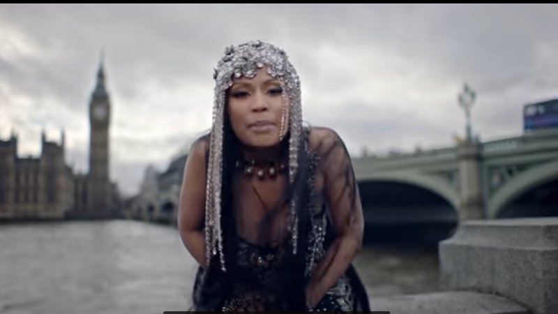 Nicky Minaj in a scene from her new video for No Frauds