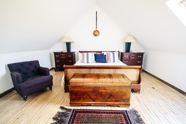 The couple gave the farmhouse a modern makeover.