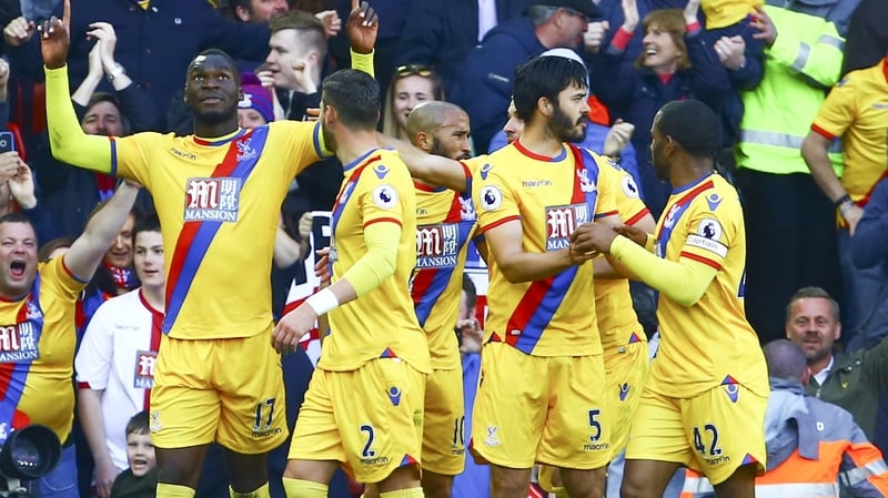 Christian Benteke (l) is carrying a groin injury