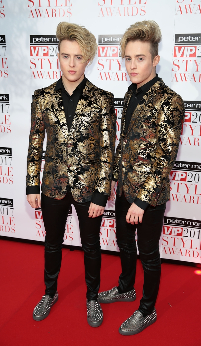 Jedward looked very slick in black and gold ensembles.