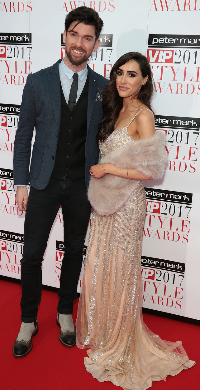 RTÉ 2fm's Eoghan McDermott looked very dapper while walking the red carpet with partner Aoife Melia.