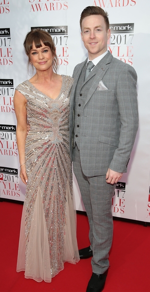 Dancing with the Stars contenders Teresa Mannion and John Edward Nolan attended the awards together. Teresa wore a Harper Galway dress and looked stunning.